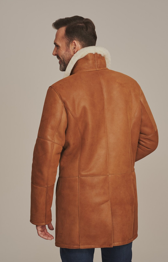 Mens long sheepskin coat 
